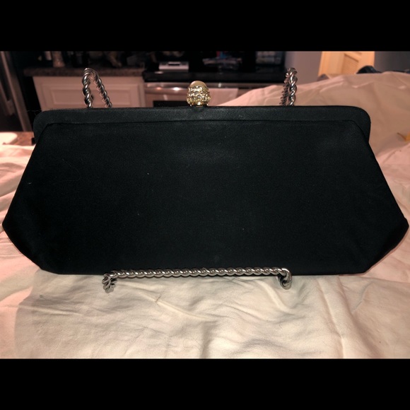 Handbags - Vintage black evening clutch with beautiful detail
